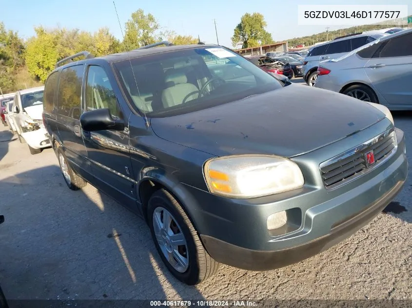 2006 Saturn Relay 2 VIN: 5GZDV03L46D177577 Lot: 40617679