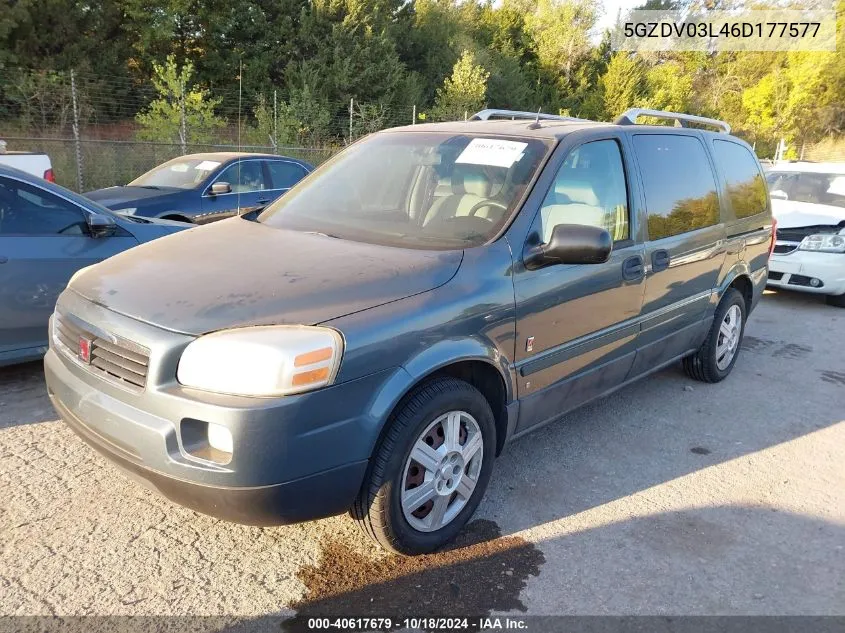 2006 Saturn Relay 2 VIN: 5GZDV03L46D177577 Lot: 40617679