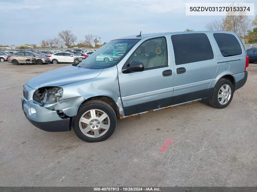 2007 Saturn Relay 2 VIN: 5GZDV03127D153374 Lot: 40707913