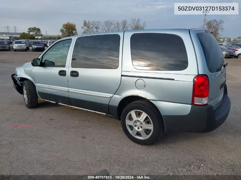 2007 Saturn Relay 2 VIN: 5GZDV03127D153374 Lot: 40707913