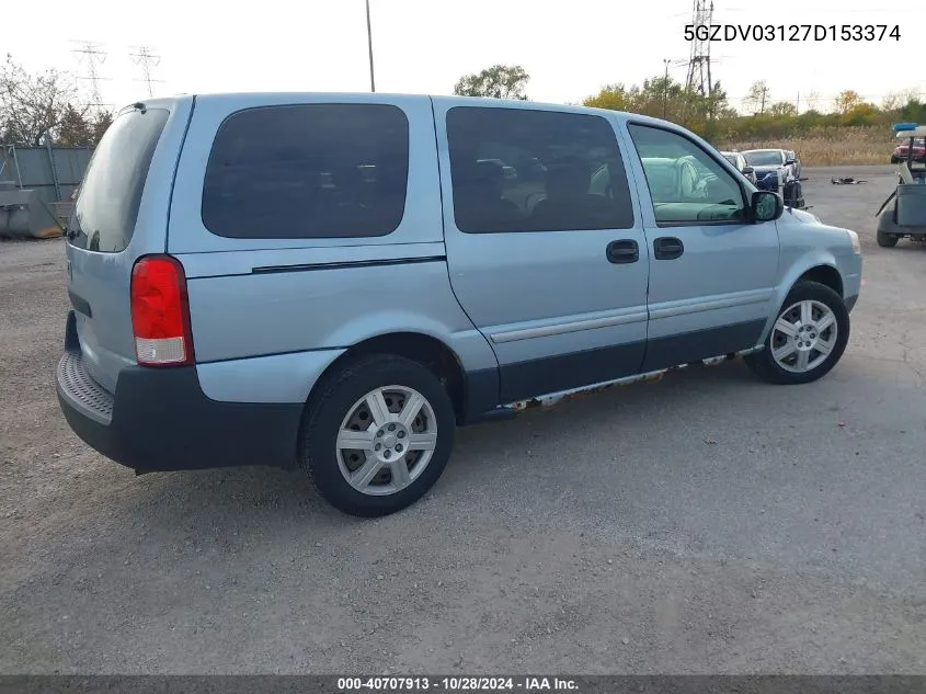 2007 Saturn Relay 2 VIN: 5GZDV03127D153374 Lot: 40707913