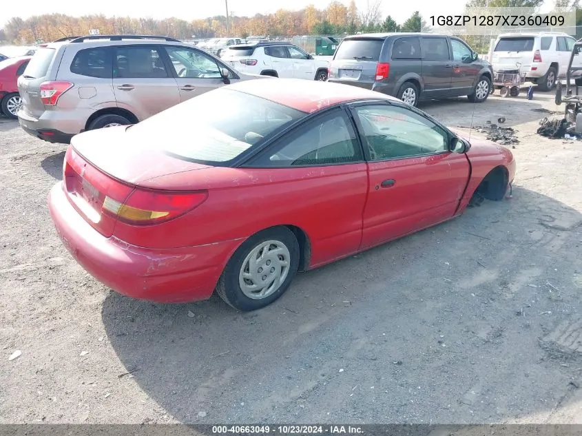 1999 Saturn Sc1 VIN: 1G8ZP1287XZ360409 Lot: 40663049