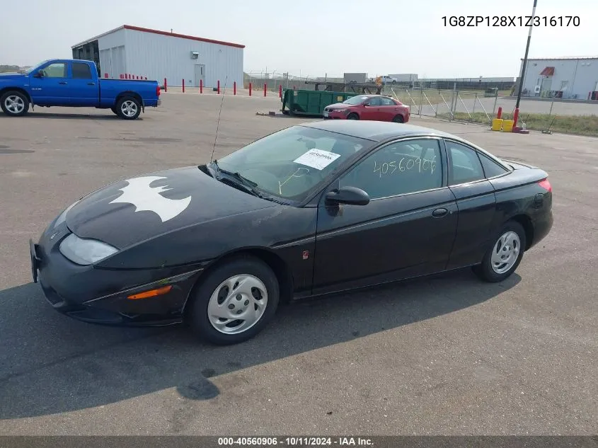 2001 Saturn Sc1 VIN: 1G8ZP128X1Z316170 Lot: 40560906