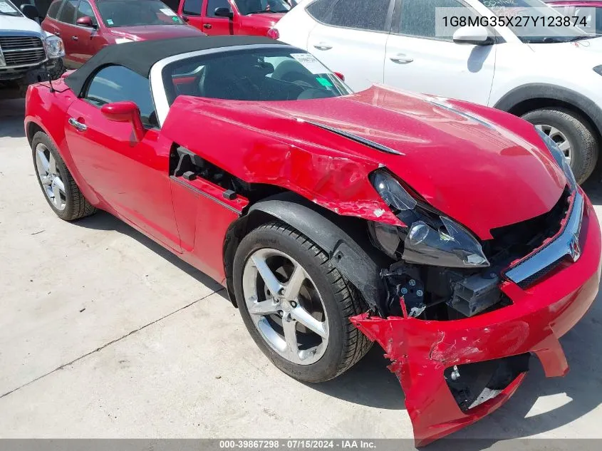 2007 Saturn Sky Red Line VIN: 1G8MG35X27Y123874 Lot: 39867298