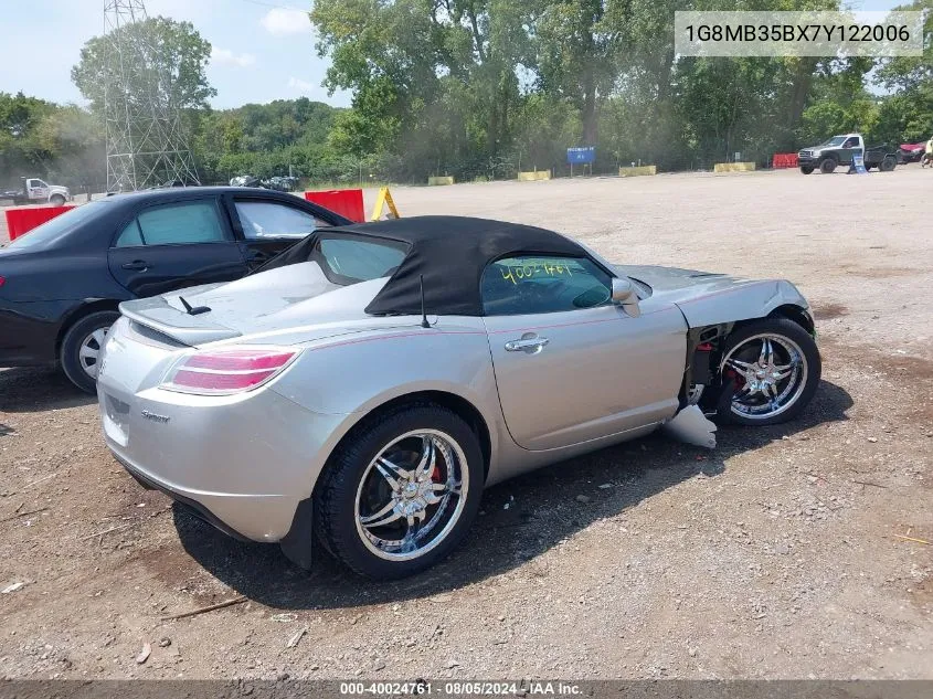 1G8MB35BX7Y122006 2007 Saturn Sky