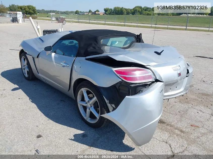 2007 Saturn Sky VIN: 1G8MB35B57Y102326 Lot: 40393556