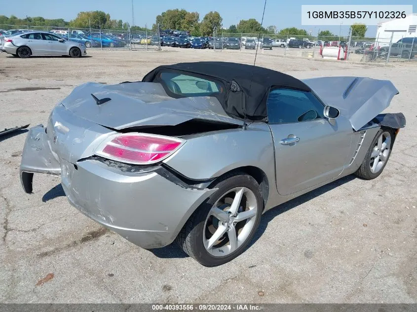 2007 Saturn Sky VIN: 1G8MB35B57Y102326 Lot: 40393556