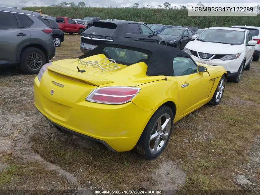 1G8MB35B47Y122289 2007 Saturn Sky