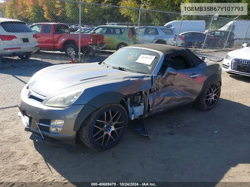 2007 Saturn Sky VIN: 1G8MB35B67Y107793 Lot: 40689479