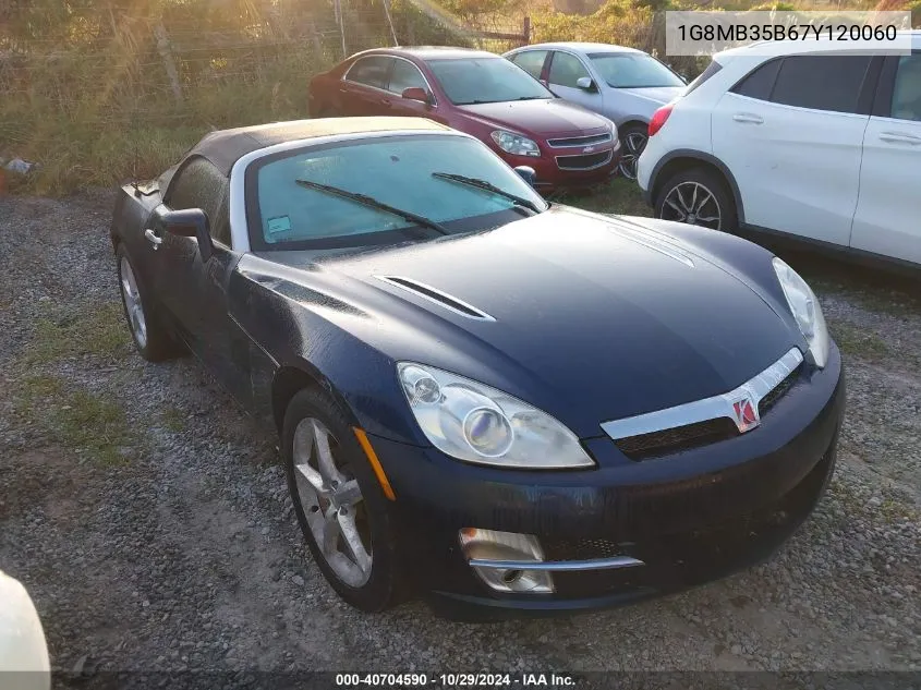 2007 Saturn Sky VIN: 1G8MB35B67Y120060 Lot: 40704590