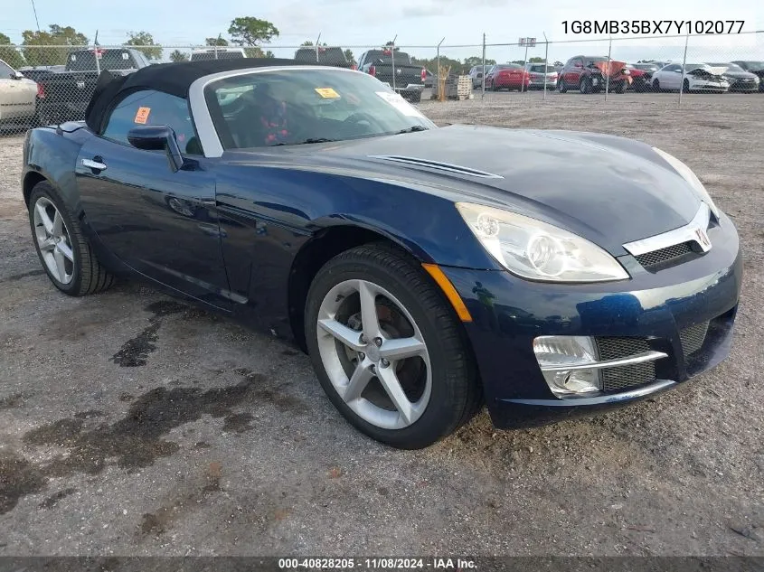 2007 Saturn Sky VIN: 1G8MB35BX7Y102077 Lot: 40828205