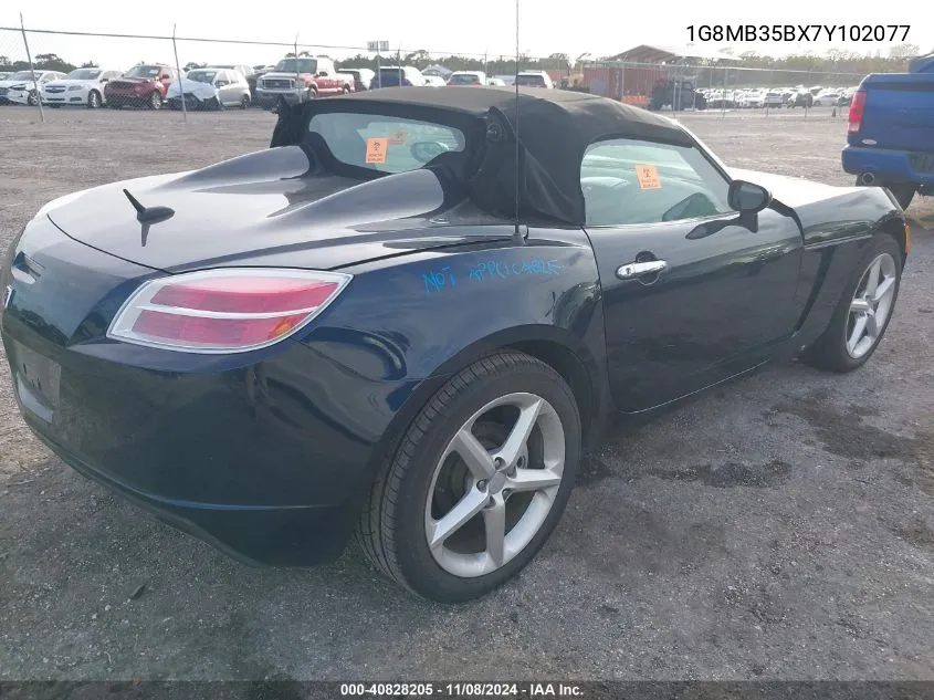 2007 Saturn Sky VIN: 1G8MB35BX7Y102077 Lot: 40828205