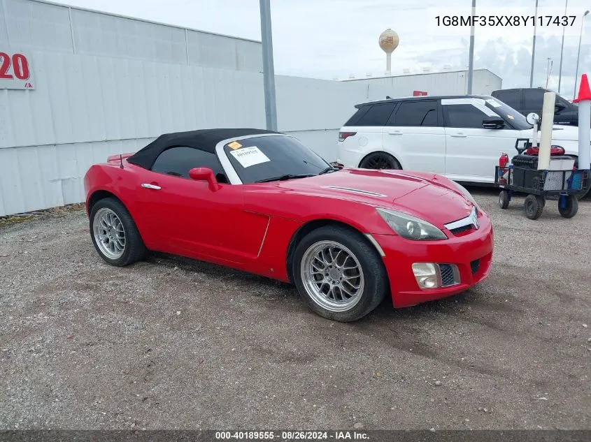 2008 Saturn Sky Red Line VIN: 1G8MF35XX8Y117437 Lot: 40189555