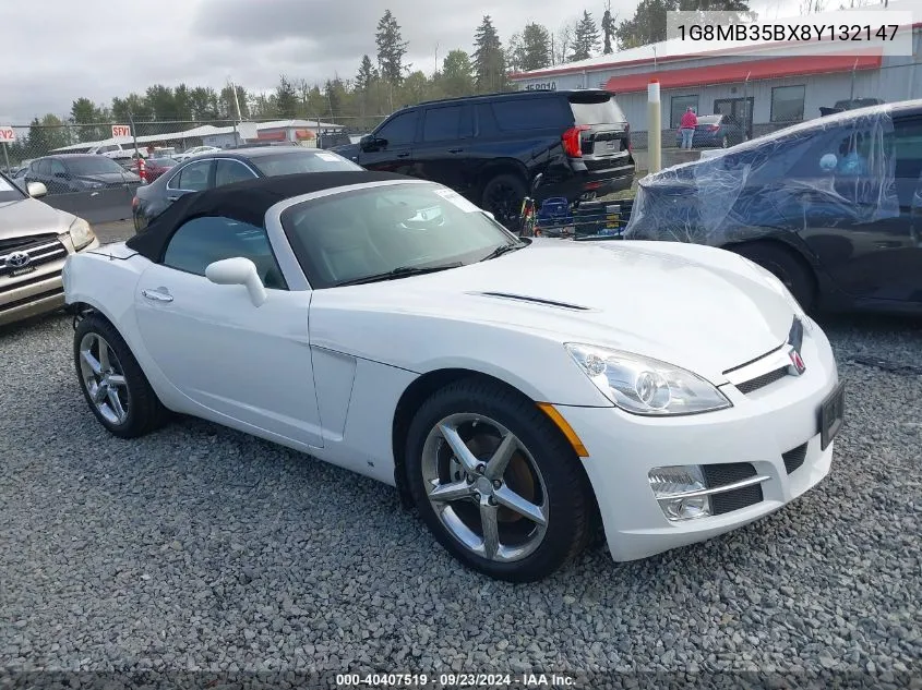 2008 Saturn Sky VIN: 1G8MB35BX8Y132147 Lot: 40407519