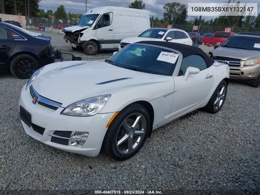 2008 Saturn Sky VIN: 1G8MB35BX8Y132147 Lot: 40407519