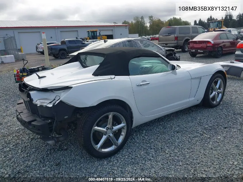 2008 Saturn Sky VIN: 1G8MB35BX8Y132147 Lot: 40407519