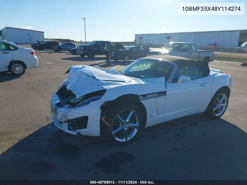 2008 Saturn Sky Red Line VIN: 1G8MF35X48Y114274 Lot: 40789013