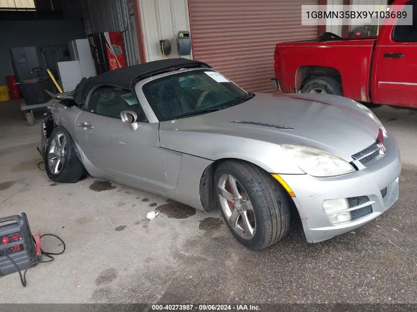 2009 Saturn Sky VIN: 1G8MN35BX9Y103689 Lot: 40273987