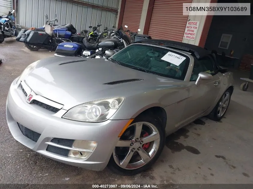 2009 Saturn Sky VIN: 1G8MN35BX9Y103689 Lot: 40273987