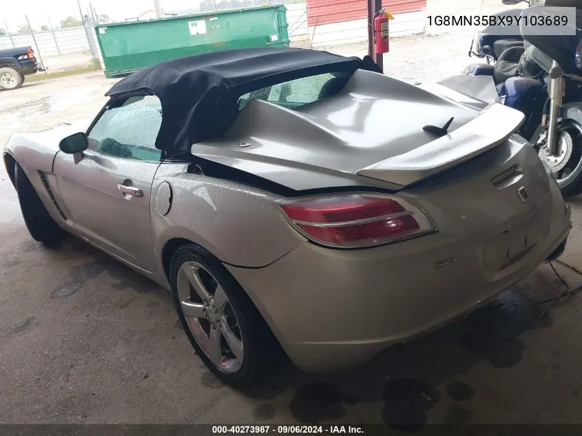 2009 Saturn Sky VIN: 1G8MN35BX9Y103689 Lot: 40273987