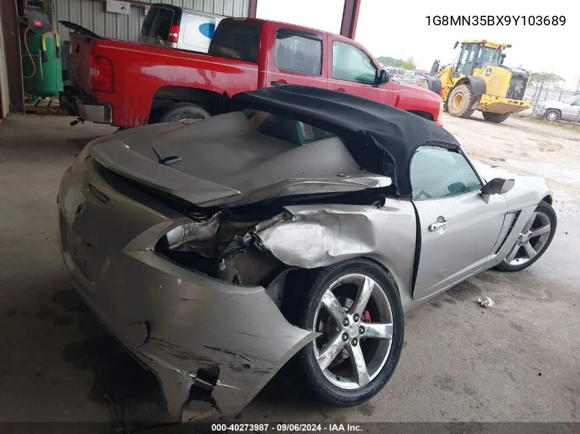 2009 Saturn Sky VIN: 1G8MN35BX9Y103689 Lot: 40273987