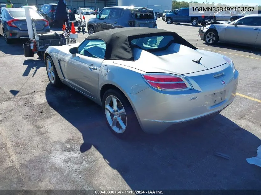 2009 Saturn Sky VIN: 1G8MN35B49Y103557 Lot: 40830764