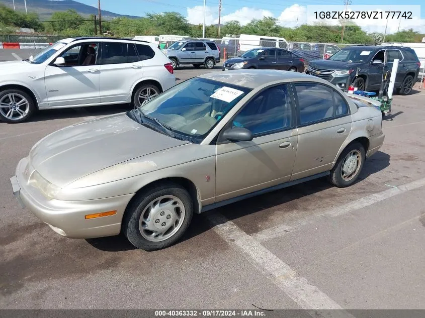 1997 Saturn Sl Sl2 VIN: 1G8ZK5278VZ177742 Lot: 40363332