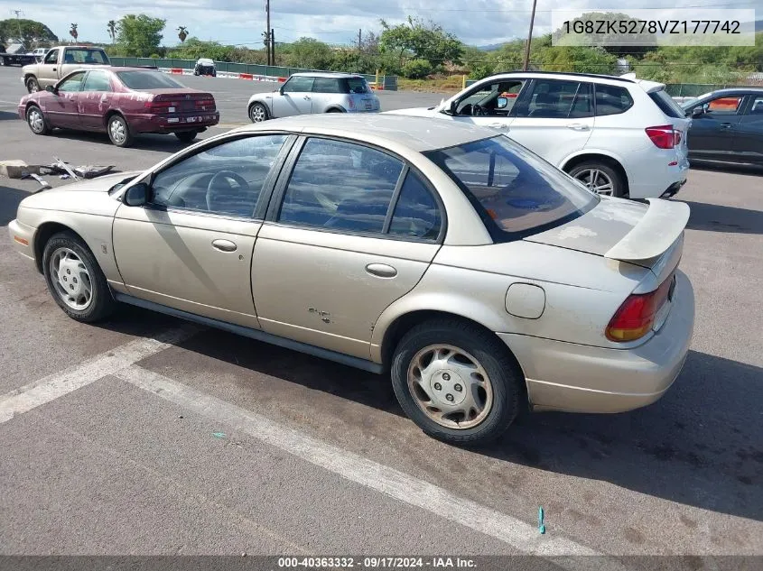 1997 Saturn Sl Sl2 VIN: 1G8ZK5278VZ177742 Lot: 40363332