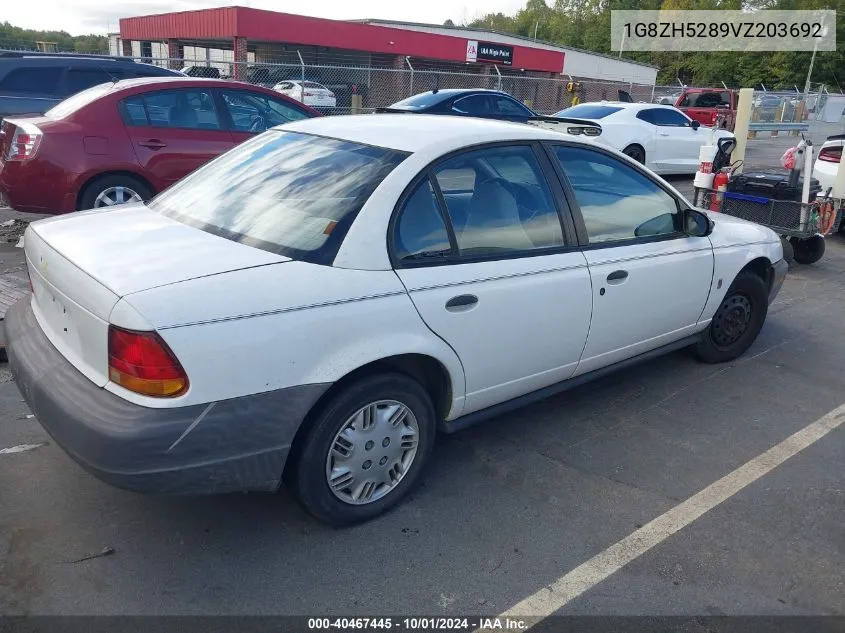 1997 Saturn Sl Sl1 VIN: 1G8ZH5289VZ203692 Lot: 40467445