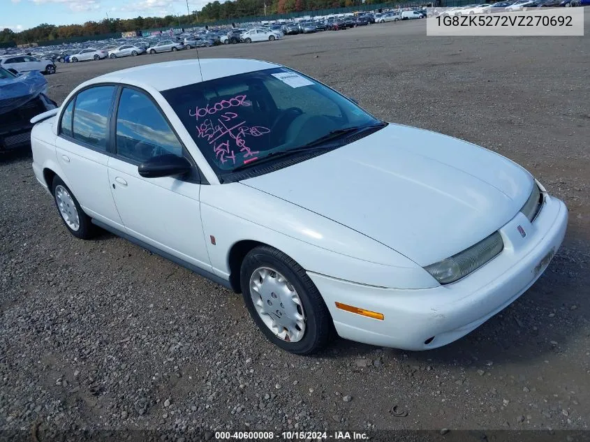 1997 Saturn Sl Sl2 VIN: 1G8ZK5272VZ270692 Lot: 40600008