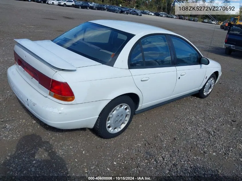 1997 Saturn Sl Sl2 VIN: 1G8ZK5272VZ270692 Lot: 40600008