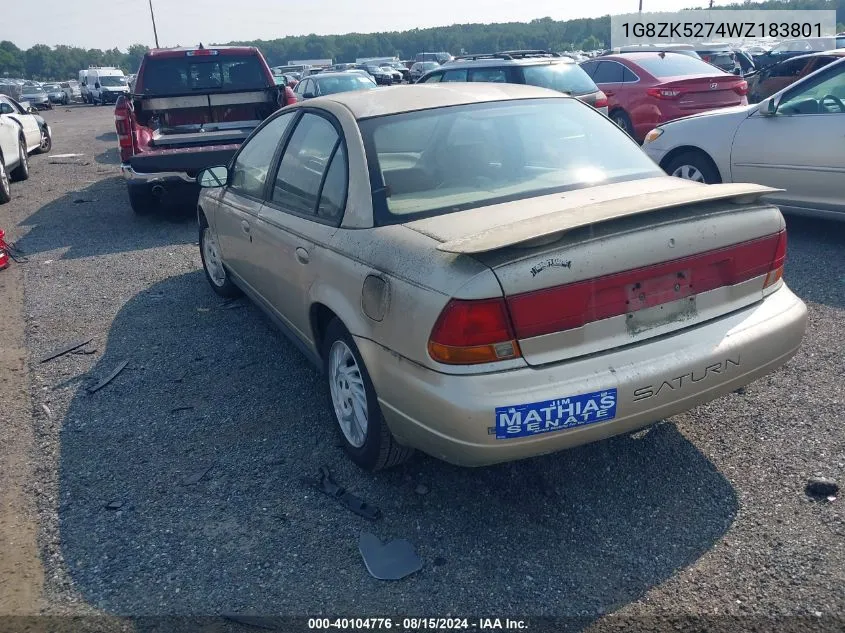 1G8ZK5274WZ183801 1998 Saturn Sl2