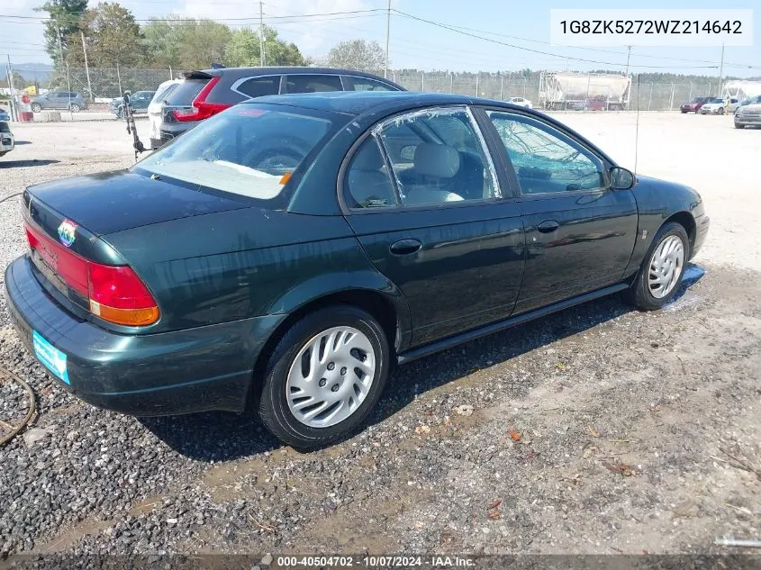 1998 Saturn Sl2 VIN: 1G8ZK5272WZ214642 Lot: 40504702