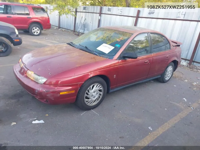 1998 Saturn Sl2 VIN: 1G8ZK527XWZ251955 Lot: 40557954