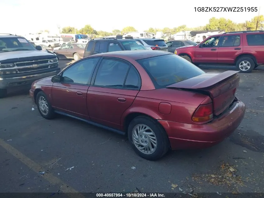 1998 Saturn Sl2 VIN: 1G8ZK527XWZ251955 Lot: 40557954