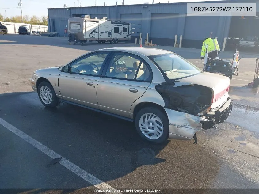 1998 Saturn Sl2 VIN: 1G8ZK5272WZ177110 Lot: 40565283