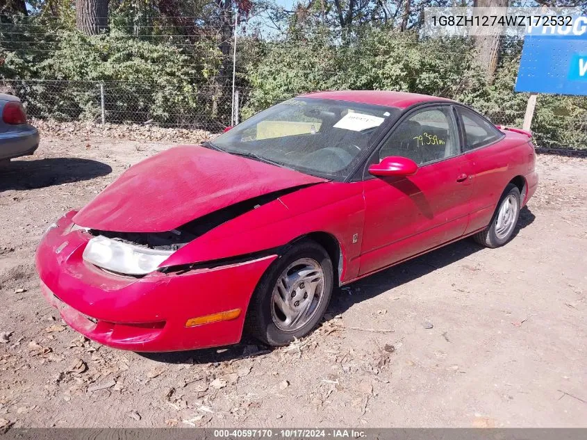 1998 Saturn Sc2 VIN: 1G8ZH1274WZ172532 Lot: 40597170