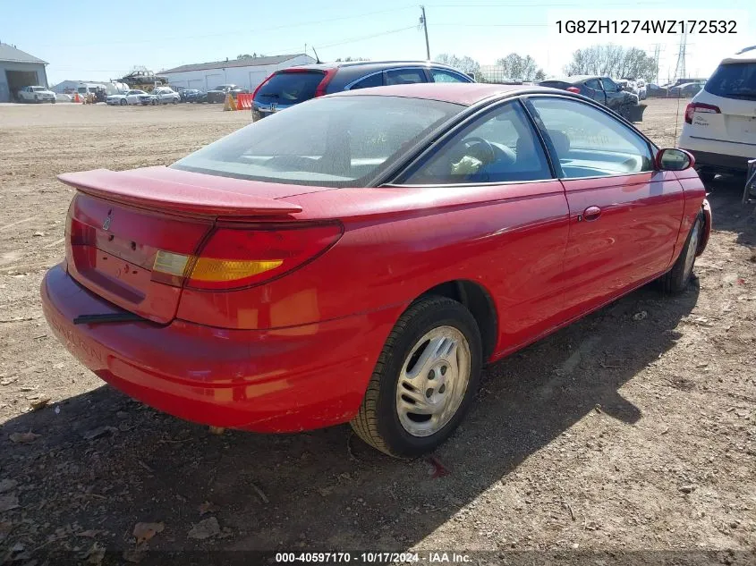 1998 Saturn Sc2 VIN: 1G8ZH1274WZ172532 Lot: 40597170