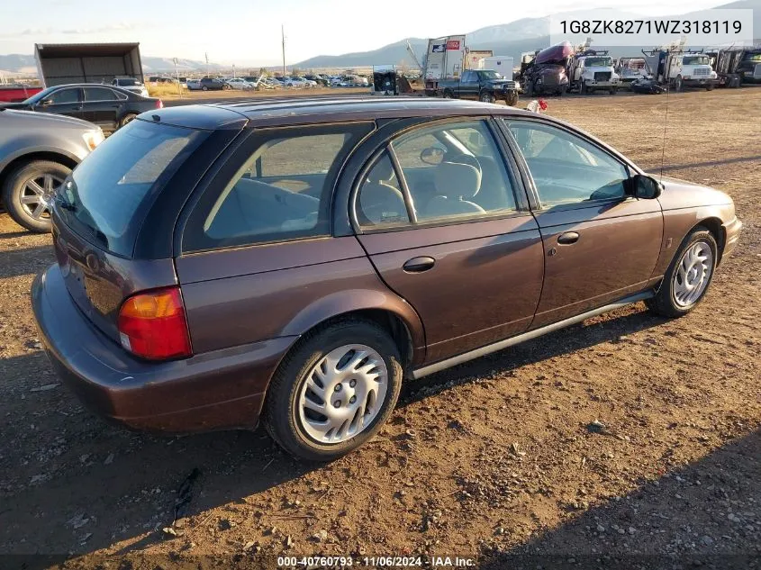 1998 Saturn Sw2 VIN: 1G8ZK8271WZ318119 Lot: 40760793