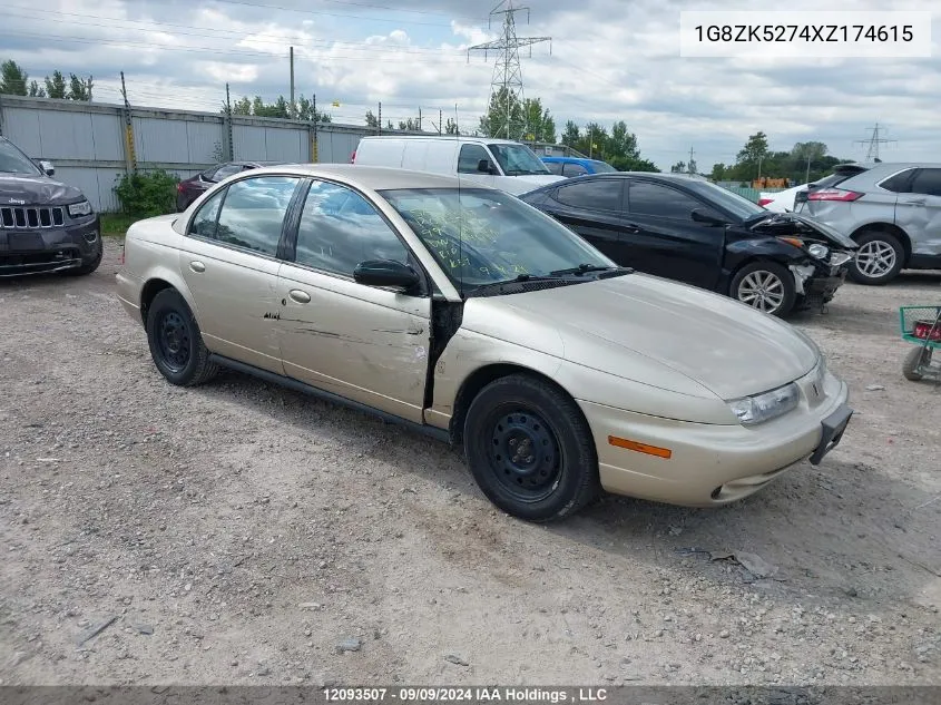 1999 Saturn 4Dr Sedan VIN: 1G8ZK5274XZ174615 Lot: 12093507