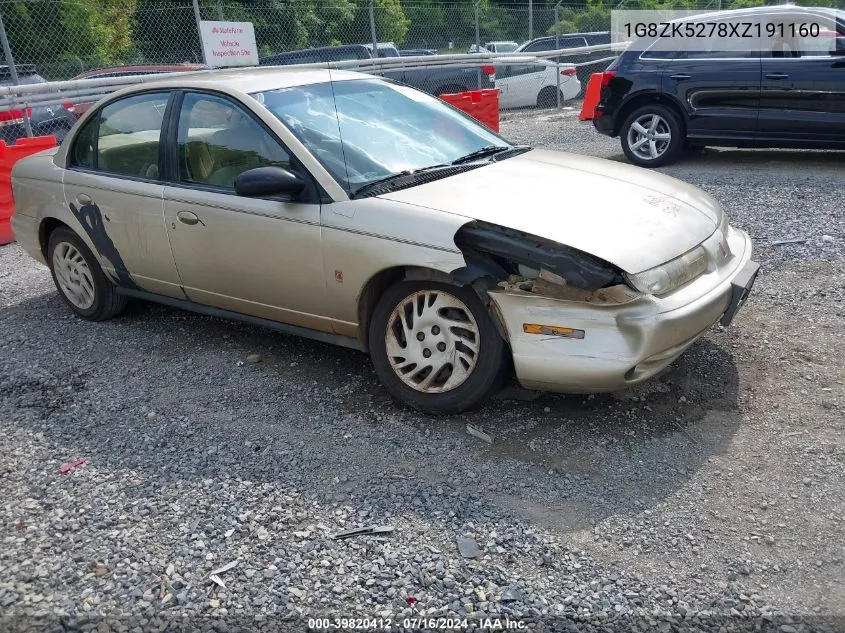 1999 Saturn Sl2 VIN: 1G8ZK5278XZ191160 Lot: 39820412