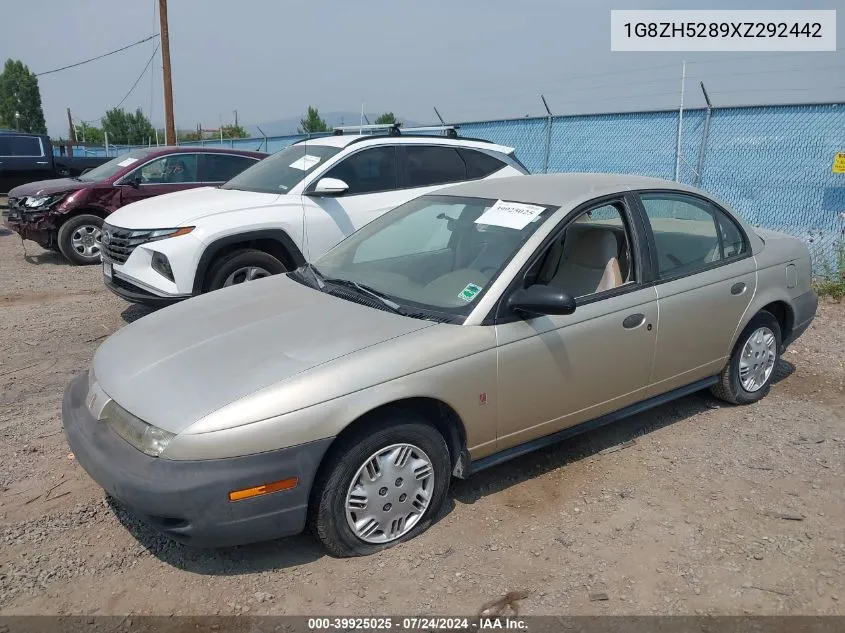 1999 Saturn Sl1 VIN: 1G8ZH5289XZ292442 Lot: 39925025