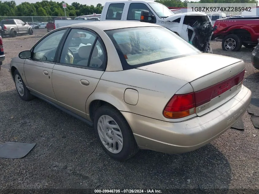 1999 Saturn Sl2 VIN: 1G8ZK5274XZ285942 Lot: 39946705