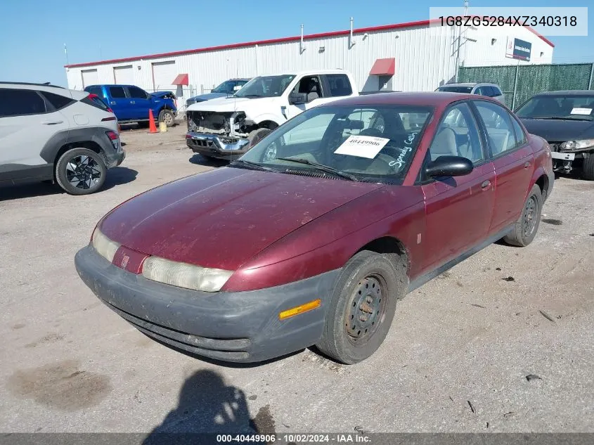 1999 Saturn Sl1 VIN: 1G8ZG5284XZ340318 Lot: 40449906