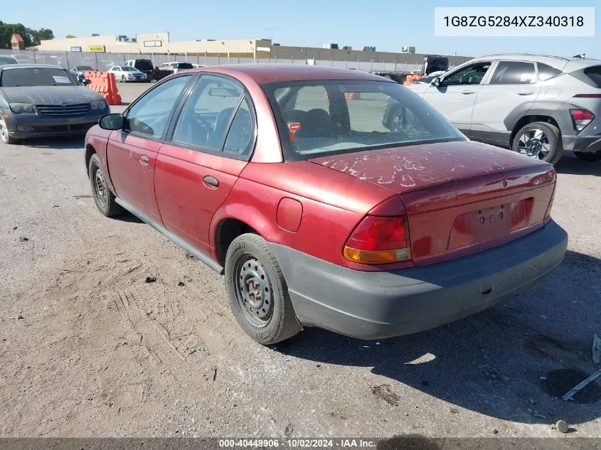 1999 Saturn Sl1 VIN: 1G8ZG5284XZ340318 Lot: 40449906