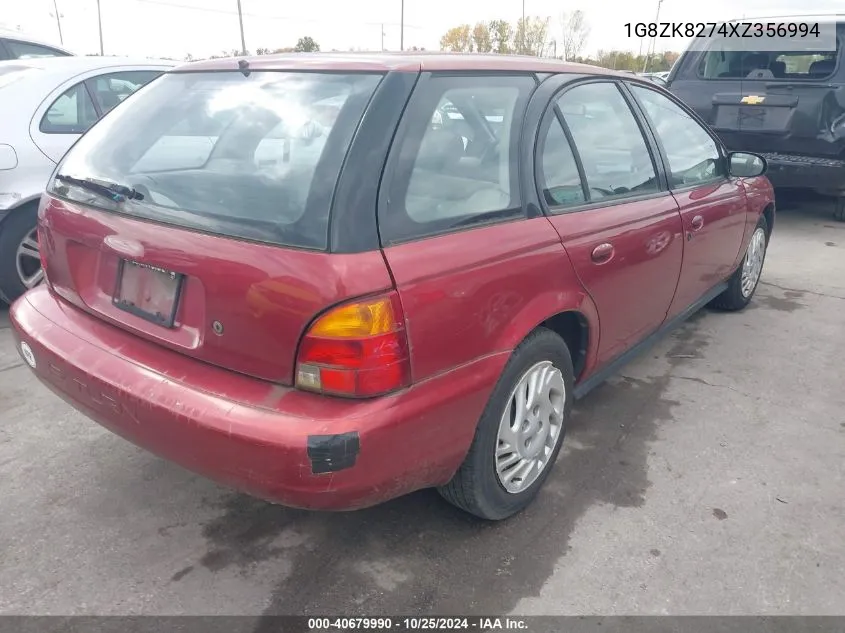 1999 Saturn Sw2 VIN: 1G8ZK8274XZ356994 Lot: 40679990