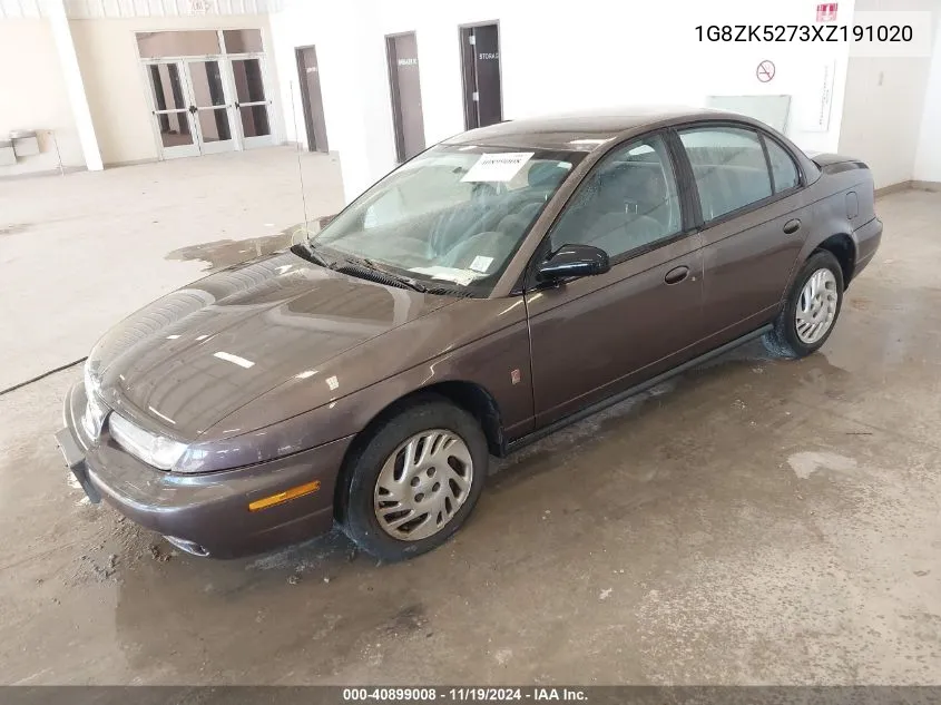 1999 Saturn Sl2 VIN: 1G8ZK5273XZ191020 Lot: 40899008