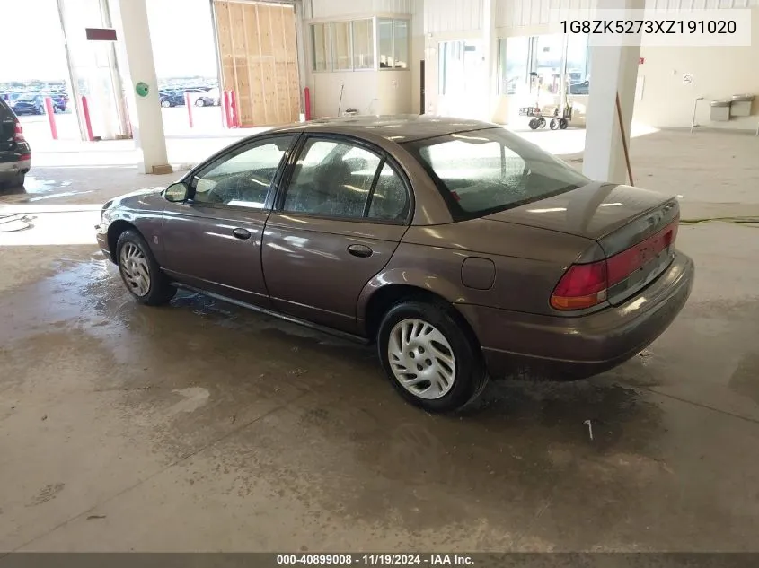 1999 Saturn Sl2 VIN: 1G8ZK5273XZ191020 Lot: 40899008