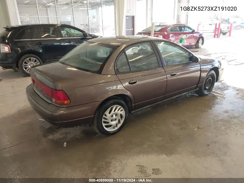 1999 Saturn Sl2 VIN: 1G8ZK5273XZ191020 Lot: 40899008