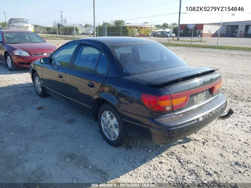 2000 Saturn Sl2 VIN: 1G8ZK5279YZ154846 Lot: 40295979